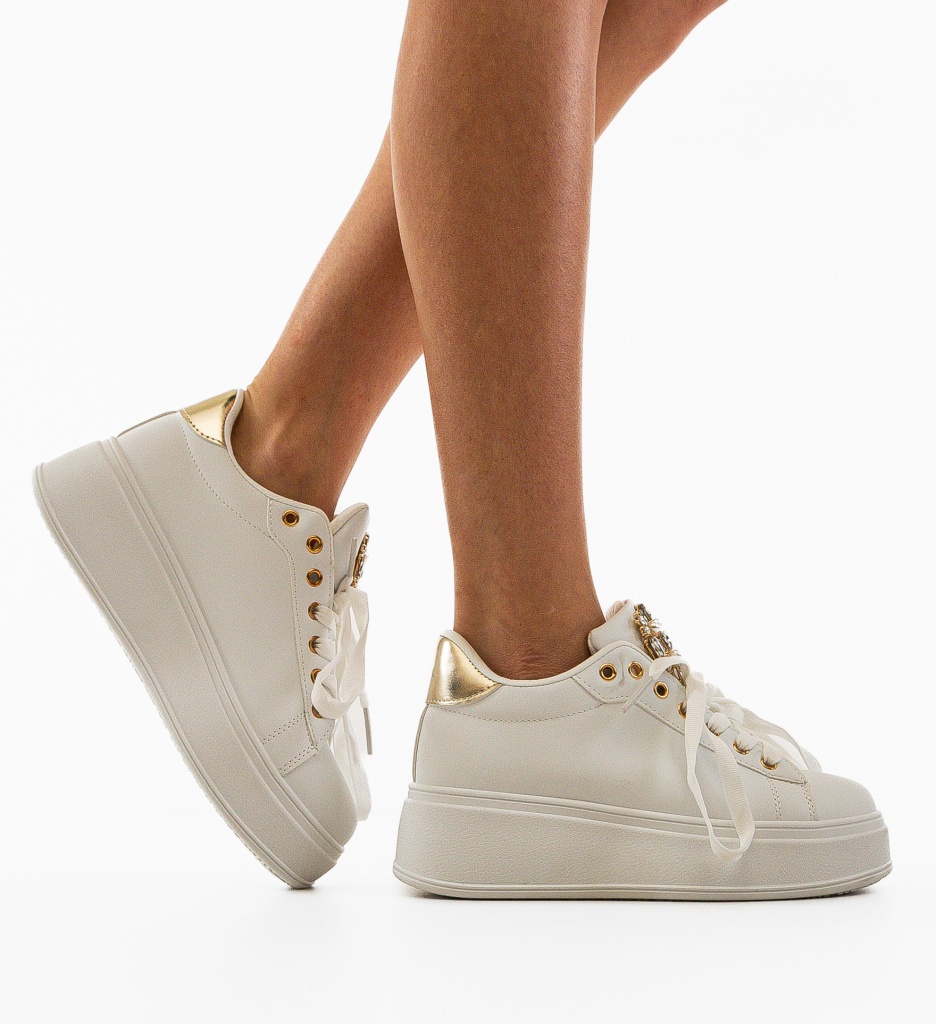 Sneakers Dama Tibby Aurii - Eleganță și Confort