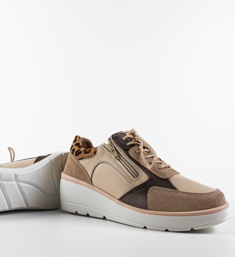 Sneakers Dama Nysa Bej | Confort și Stil Urban - imagine 7