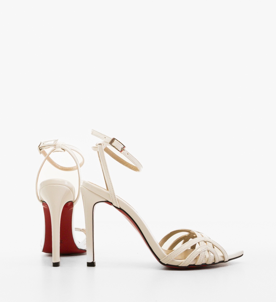Sandale cu Toc Nynny Albe | Eleganță și Stil - imagine 3