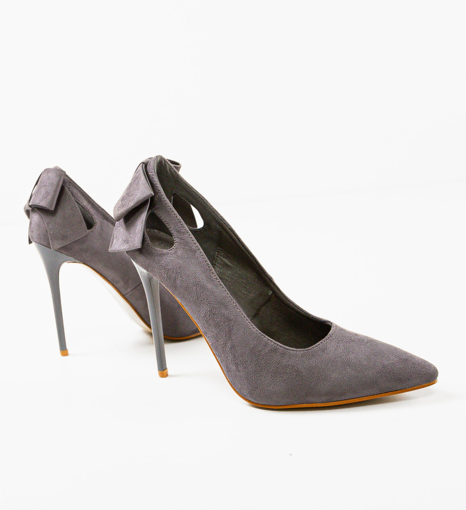 Pantofi cu Toc Gri Pastyc | Eleganță și Stil