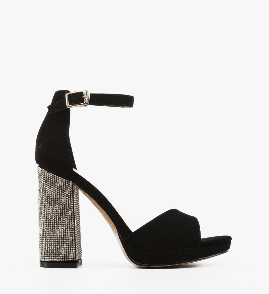 Sandale Dama Jazar Negre Elegante cu Toc - imagine 6