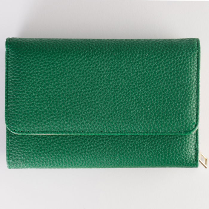 Portofel Shopika Piele Verde - Eleganță