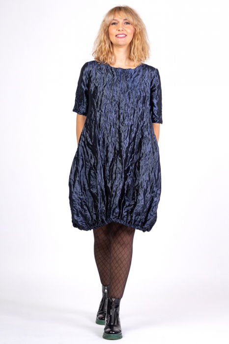 Rochie Gogosar Albastru Metalizat | Shopika