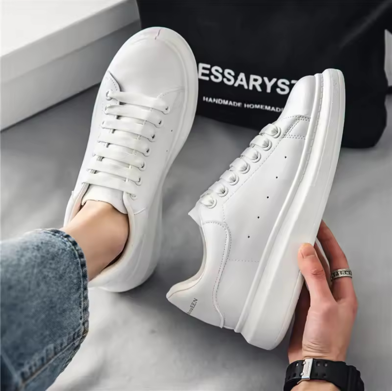 Adidași Casual Bărbați VIP ZR 111 Piele Eco - imagine 2
