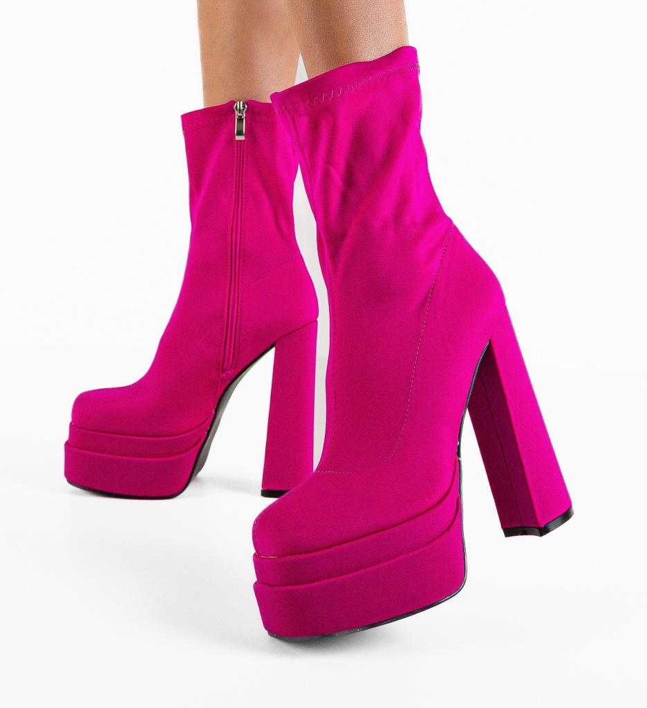 Botine Fumnan Fuchsia - Stil Vibrant si Modern - imagine 2