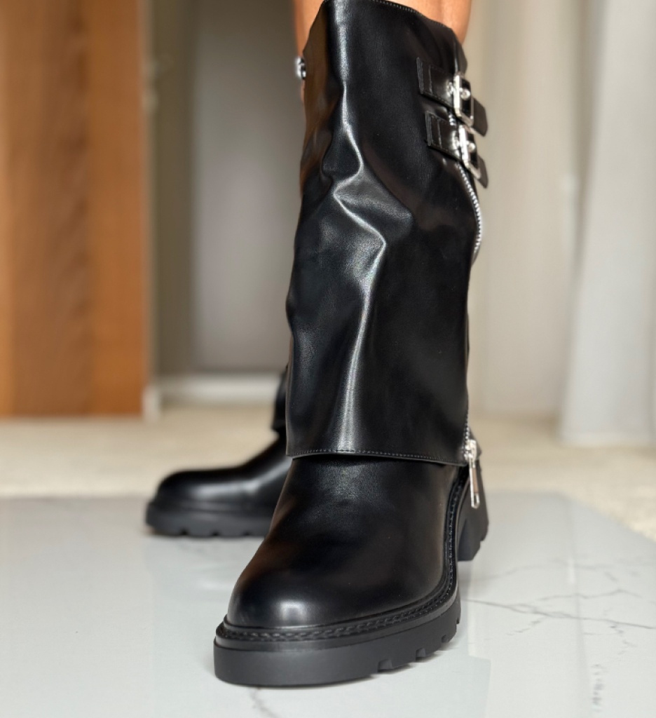 Cizme Dama Pirella Negre - Eleganță și Confort - imagine 3
