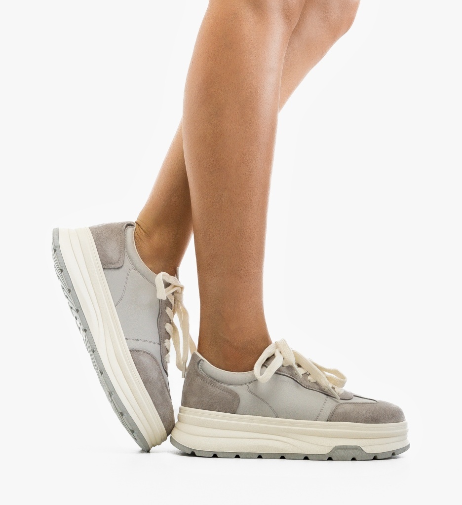 Sneakers Dama Dynal Gri - Confort Sport - imagine 4