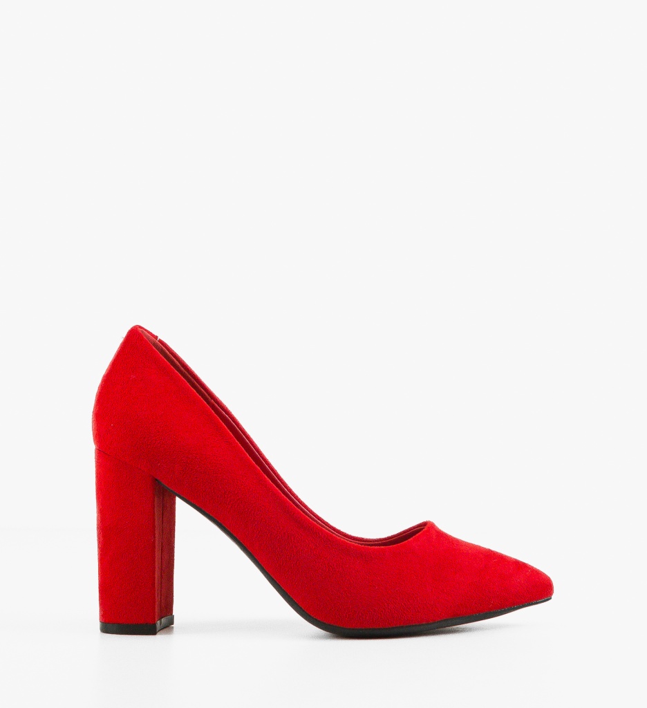 Pantofi Dama Rosii Yang cu Toc Elegant - imagine 7