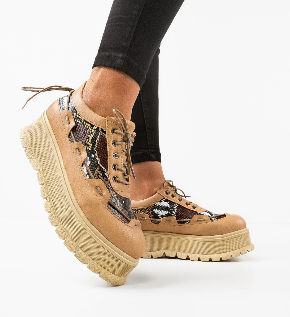 Pantofi Casual Danrta Bej 2 - Confort - imagine 2