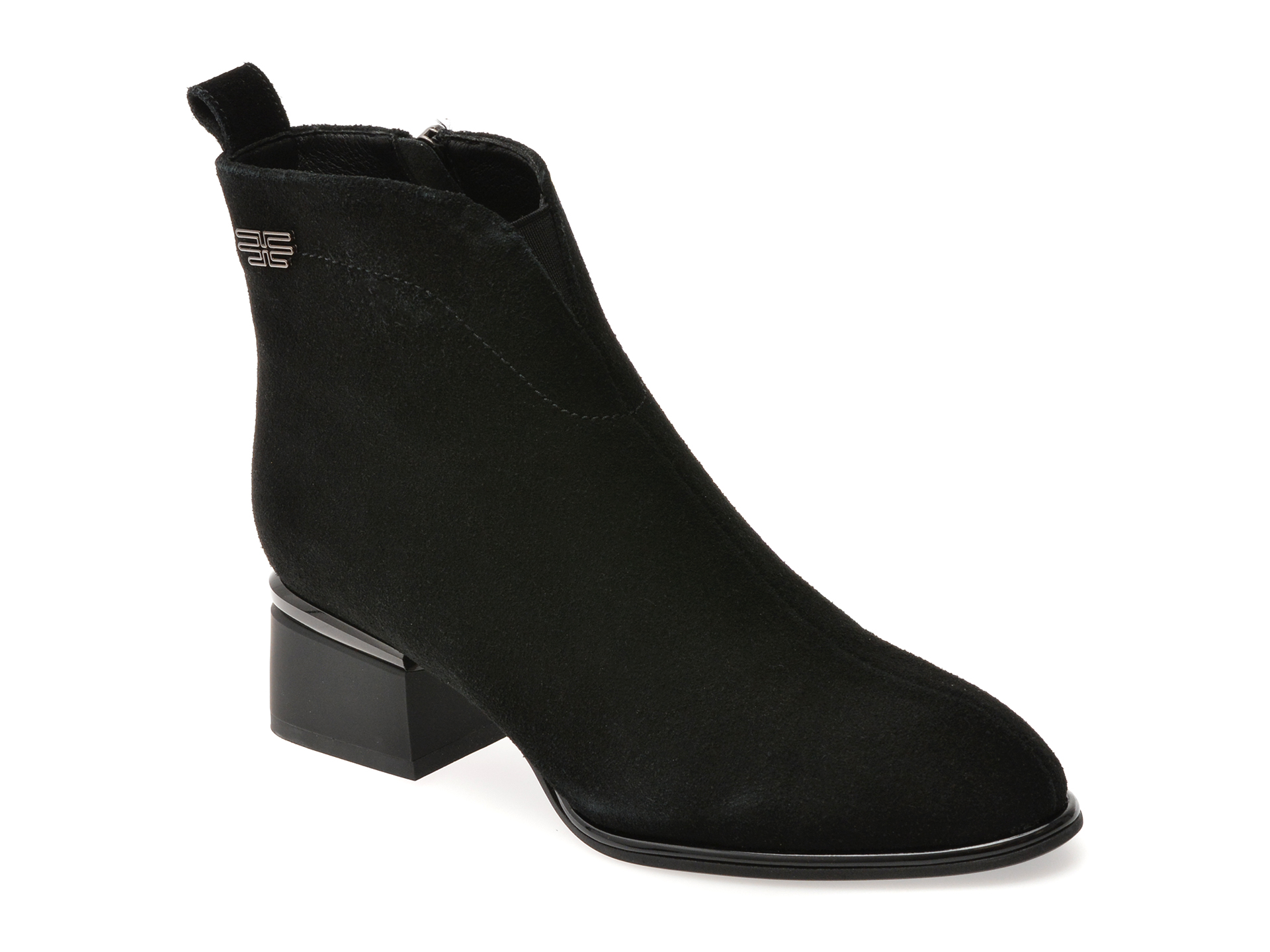 Botine Flavia Passini Negre Piele Întoarsă