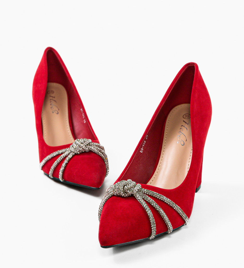 Pantofi Dama Baylor Rosii | Eleganță și Stil - imagine 5