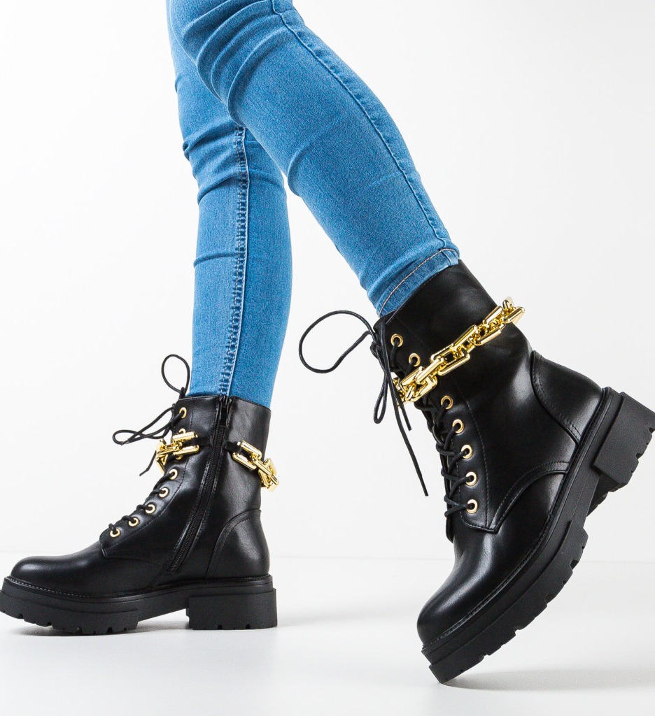 Ghete Dama Herbie Negre - Eleganta si Confort - imagine 2