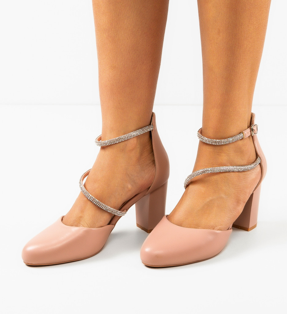 Pantofi cu Toc Lyzya Roz | Eleganță și Stil - imagine 3