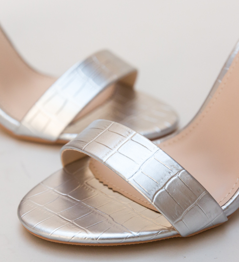 Sandale Rowan Argintii | Eleganță Asigurată - imagine 5