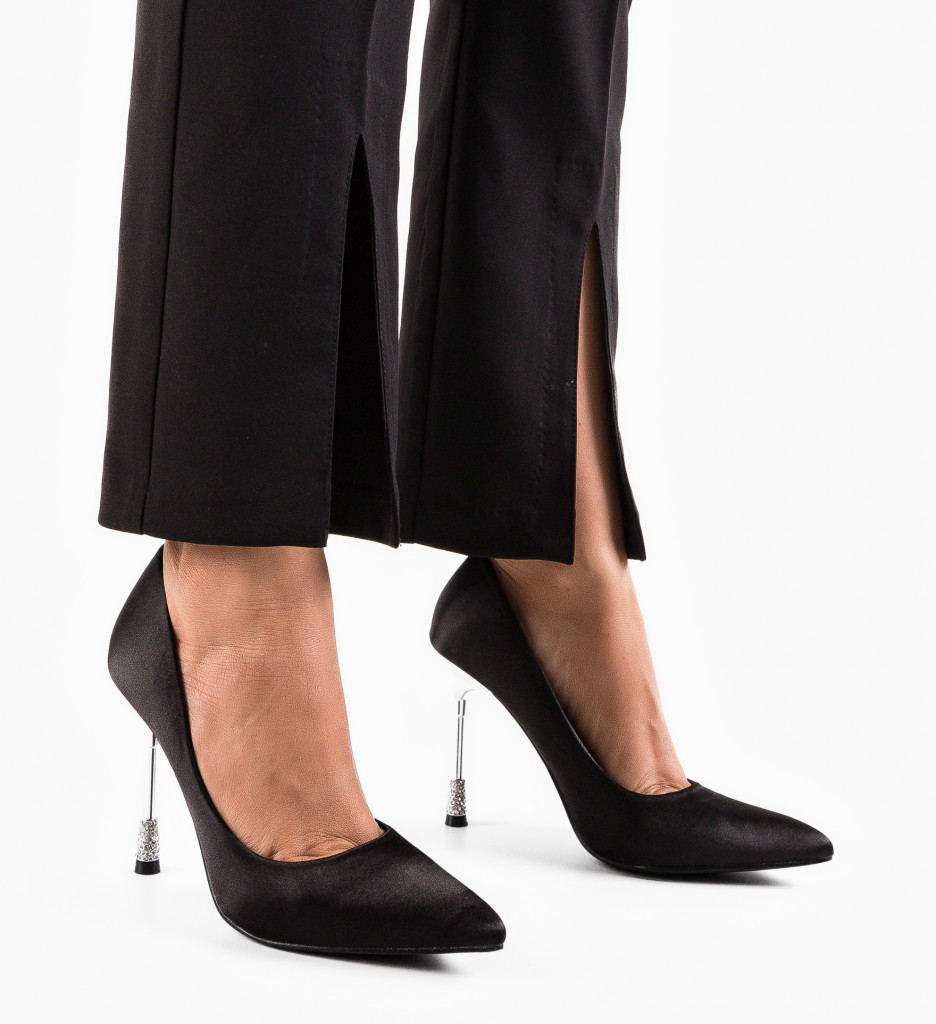Pantofi Dama Neaksa Negri cu Toc Eleganți - imagine 2
