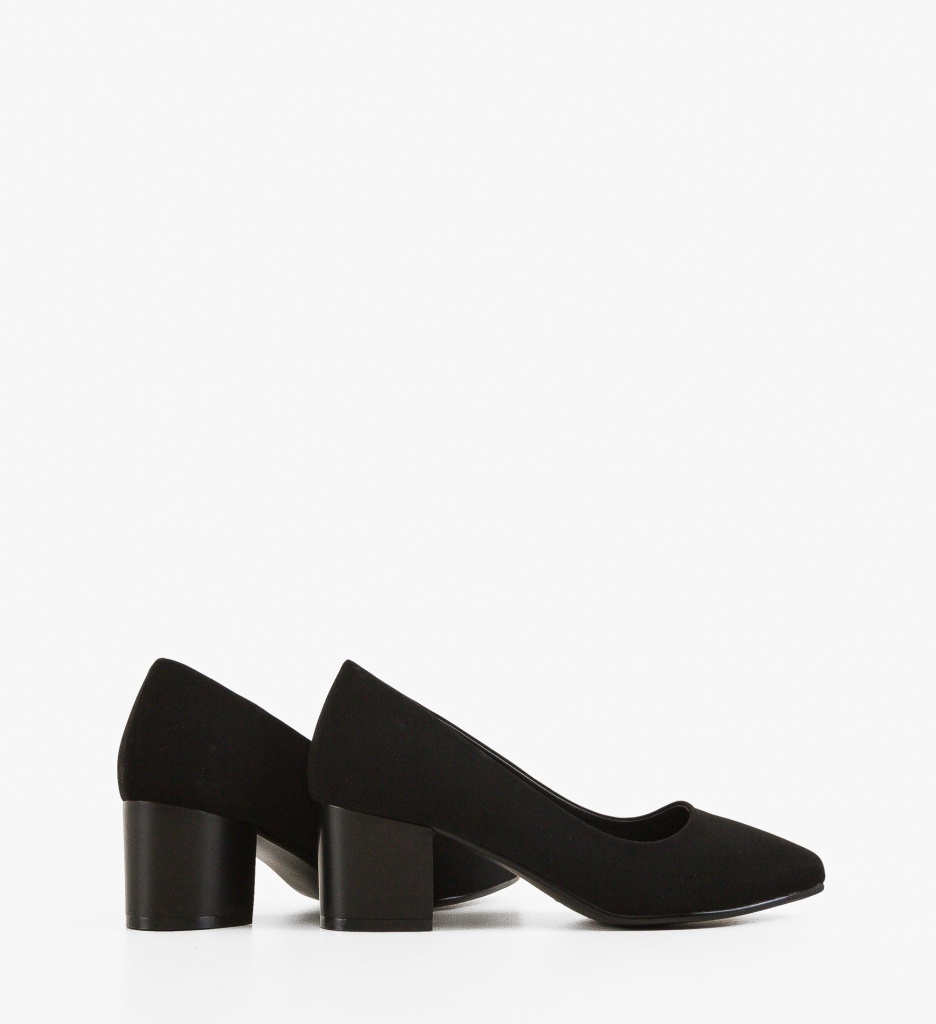 Pantofi cu Toc Perkins Negri 2 - Stil Clasic - imagine 4