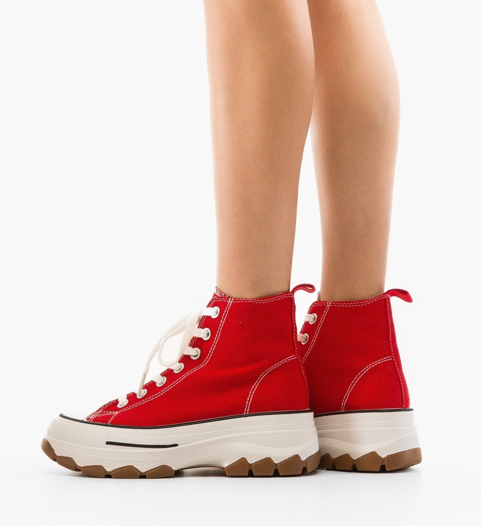 Sneakers Dama Blait Rosii - Confort și Stil - imagine 2