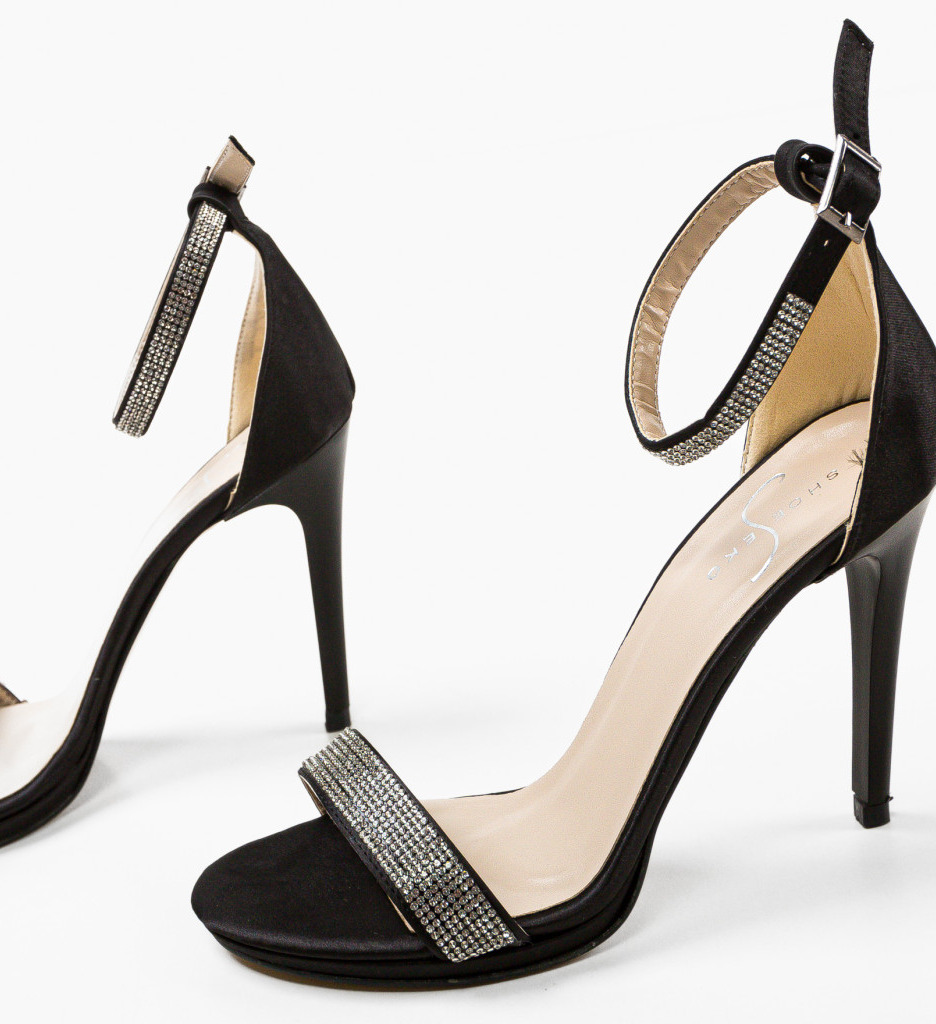 Sandale Cincil Negre cu Toc - Eleganță Maximă - imagine 6