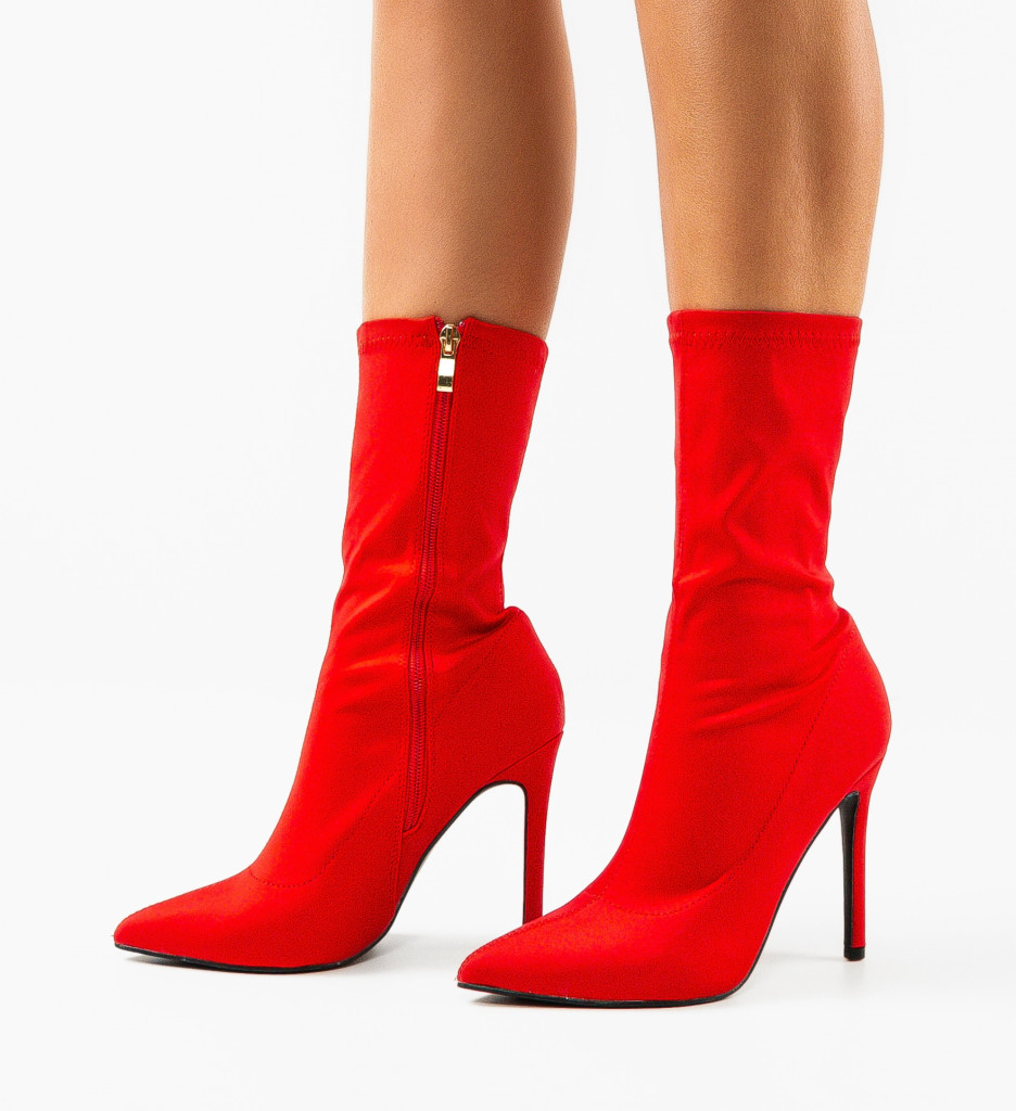 Botine Broome Rosii - Eleganta la fiecare pas - imagine 2