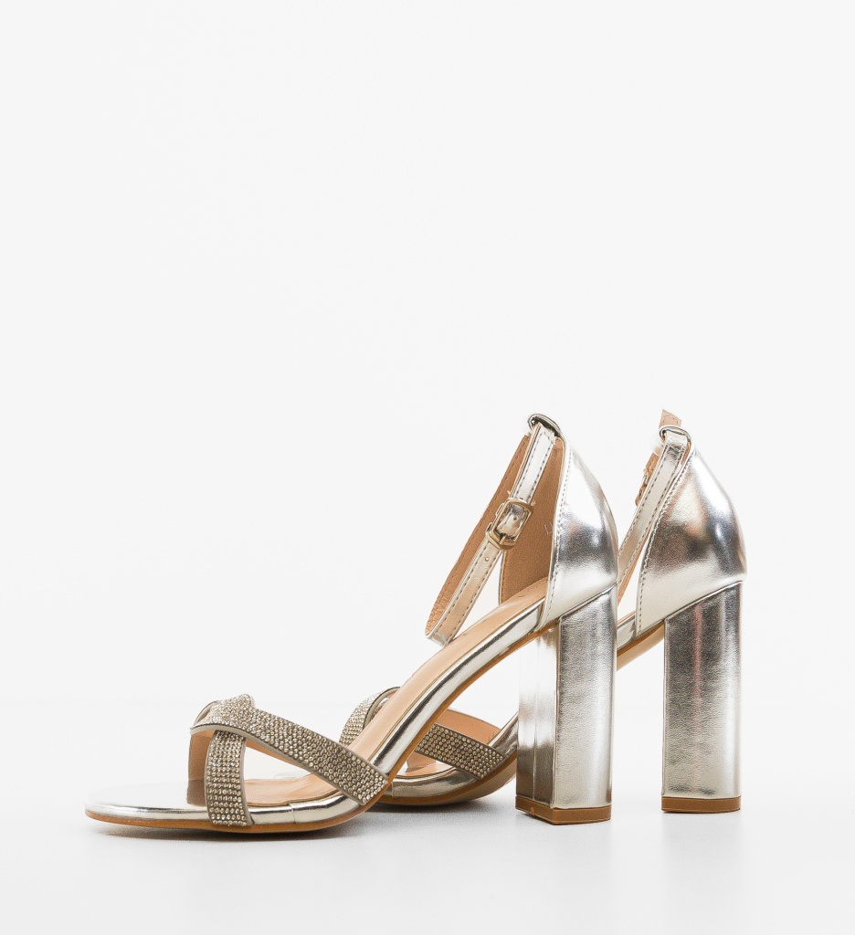 Sandale Dama Worma Argintii Elegante - imagine 3