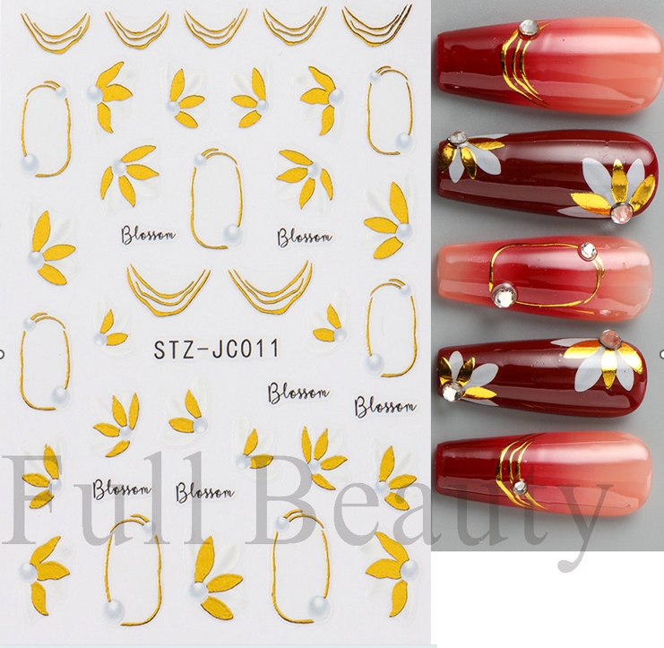 Abtibilduri Unghii Marquise Auriu | Nail Art Rapid