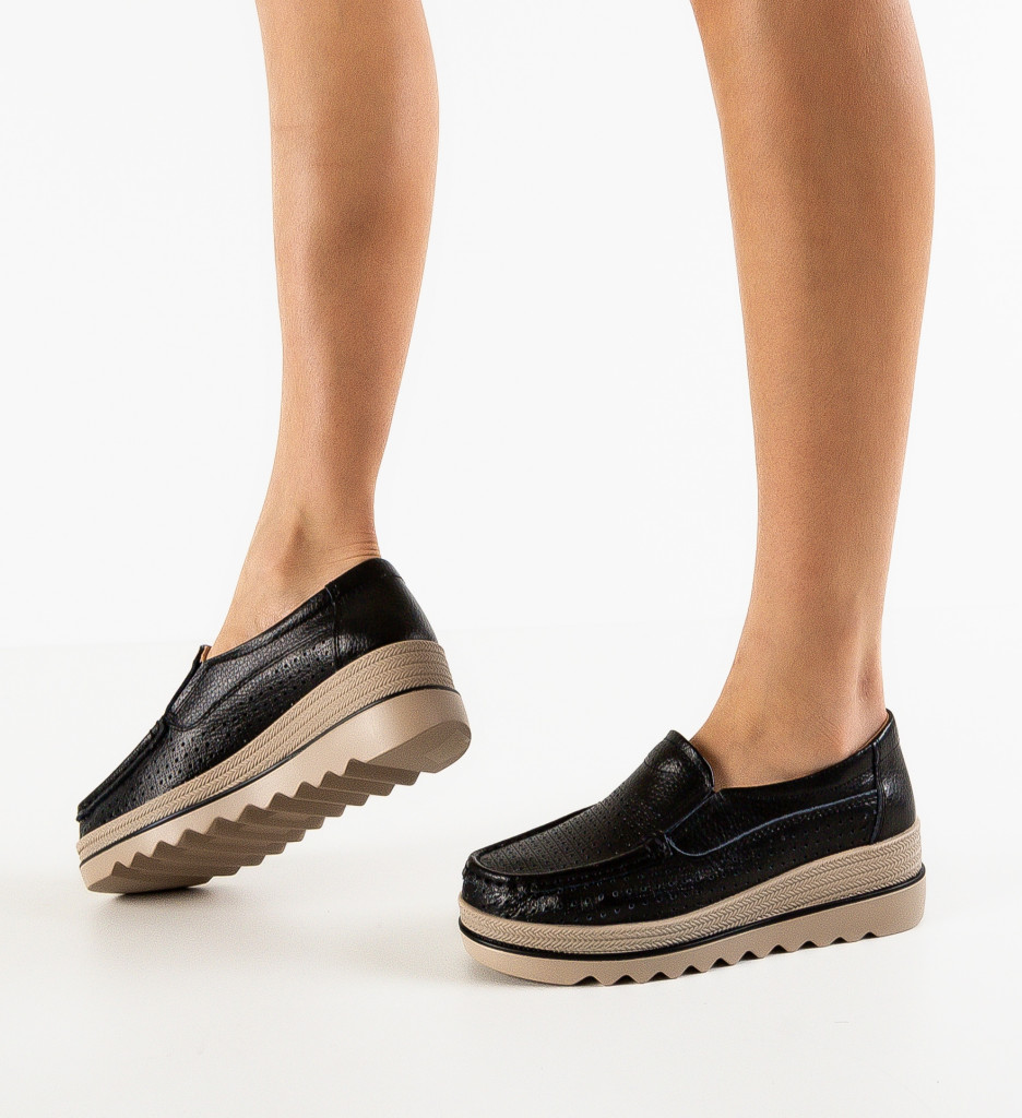 Pantofi Casual Krat Negri - Confort și Eleganță - imagine 4