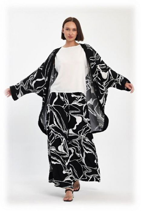 Compleu 3 piese Vale Woman - Eleganță modernă alb-negru