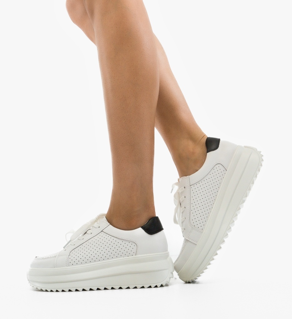 Pantofi Casual Cazmi Albi – Confort & Stil - imagine 4