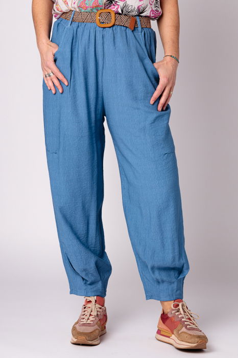 Pantaloni Jeans Marimi Mari Rosa 99 cu Talie Elastica