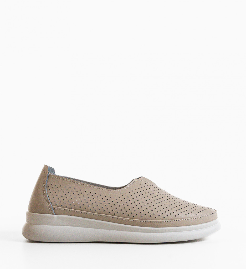 Pantofi Casual Dama Maur Bej - Confort Stil - imagine 2