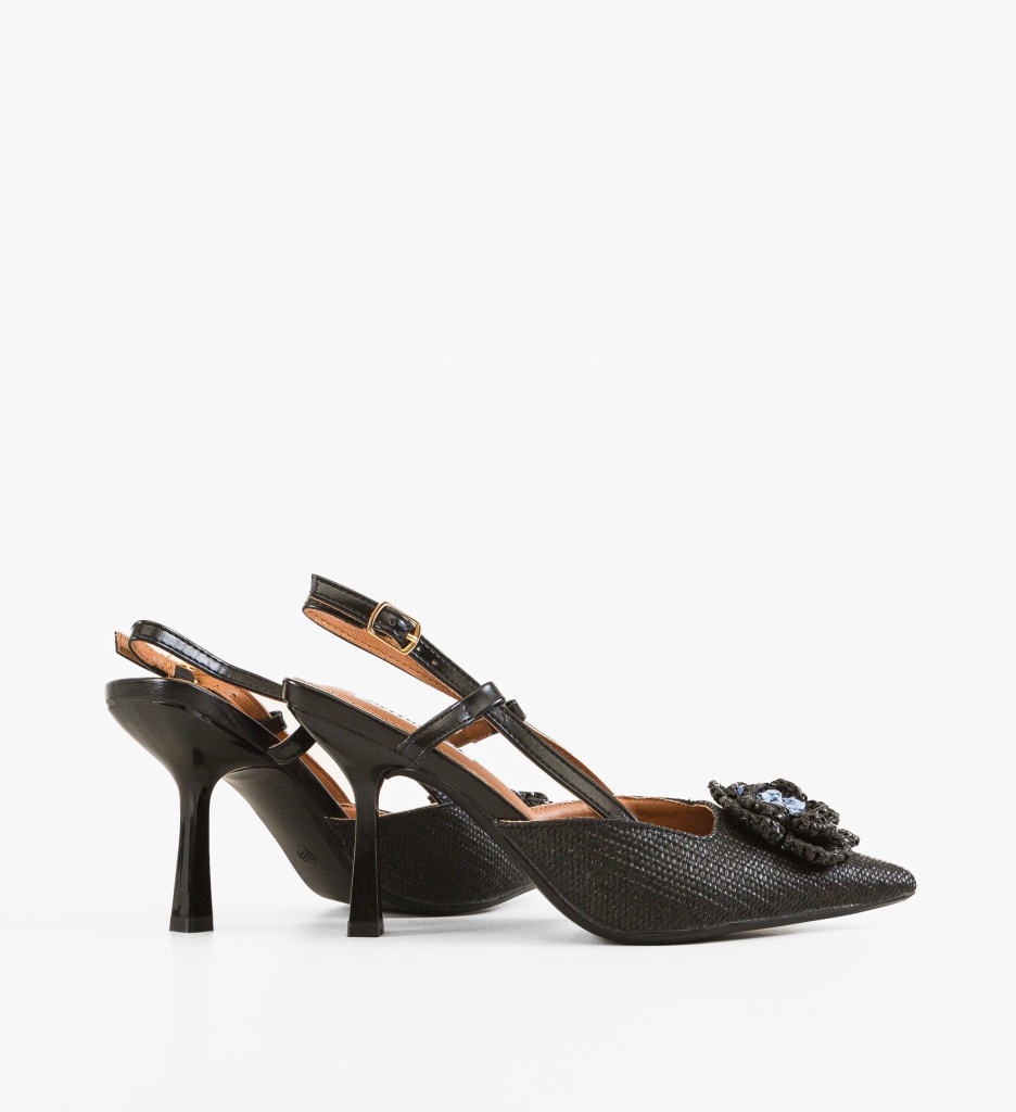 Pantofi Gema Negri Eleganți cu Toc Înalt - imagine 4