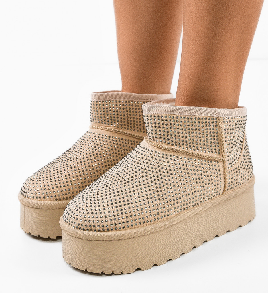 Cizme tip Ug Oliv Bej | Confort și Stil - imagine 4