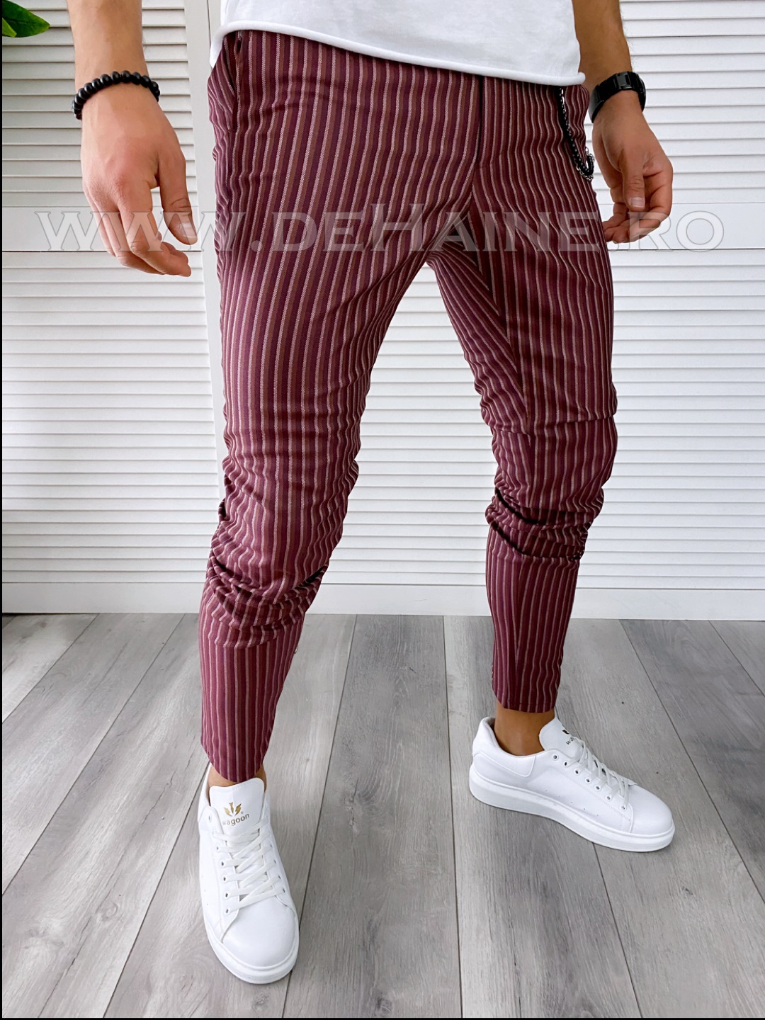 Pantaloni Casual Barbati Grena | Confort Bumbac