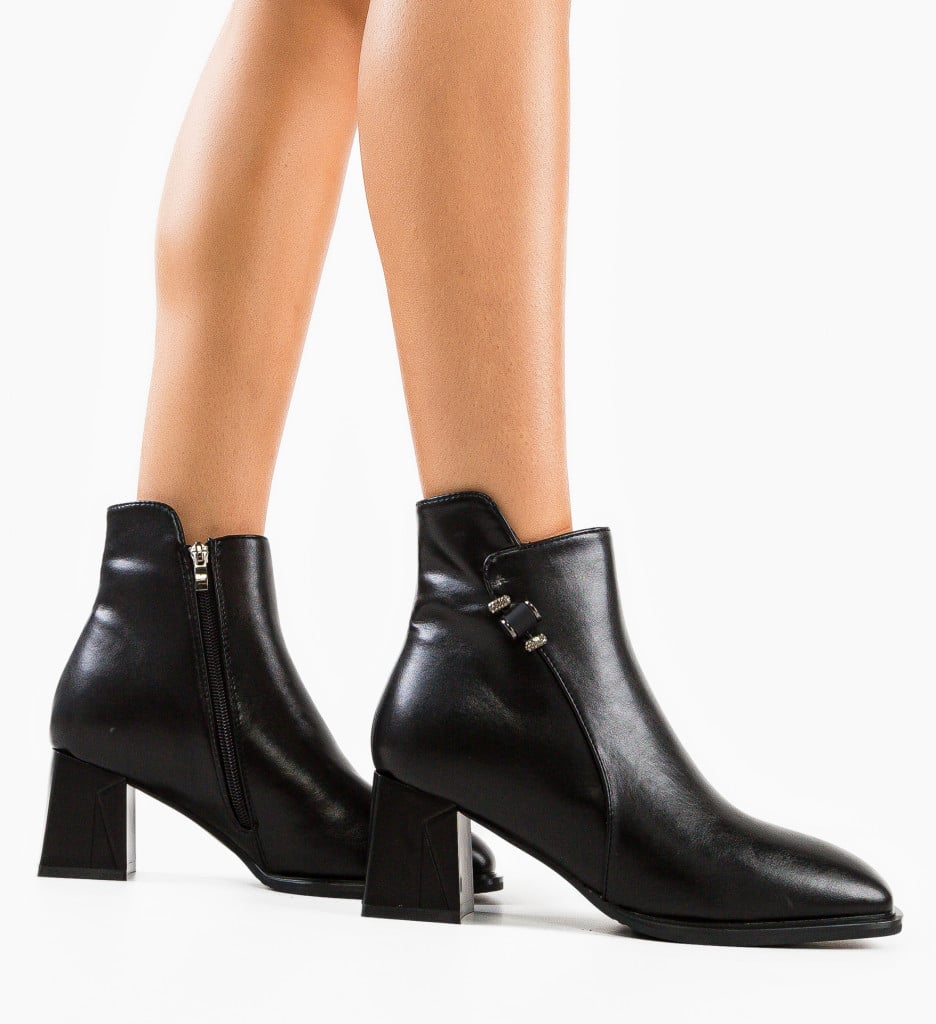 Botine Valbon Negre Depurtat | Confort și Eleganță - imagine 3