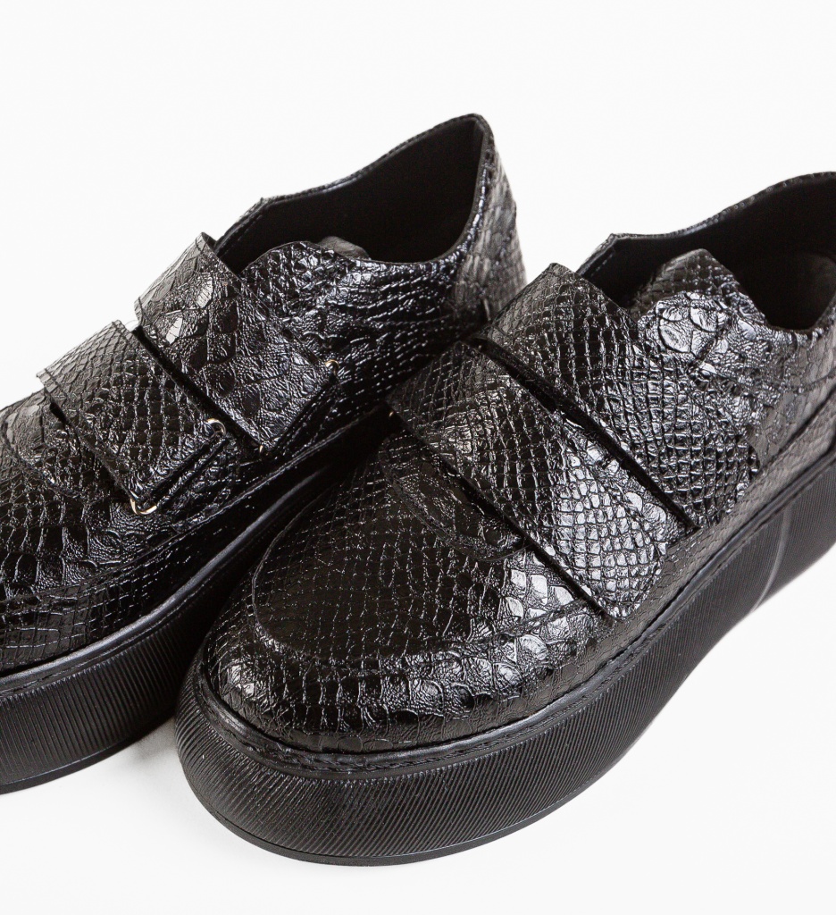 Pantofi Casual Mernera Negri - Confort Maxim - imagine 8