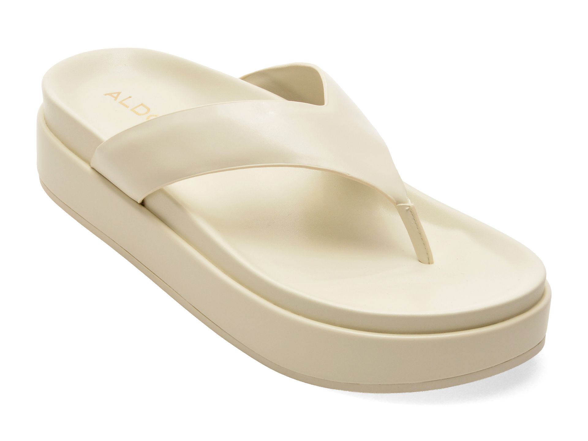Papuci ALDO MIST 110 albi din piele ecologică