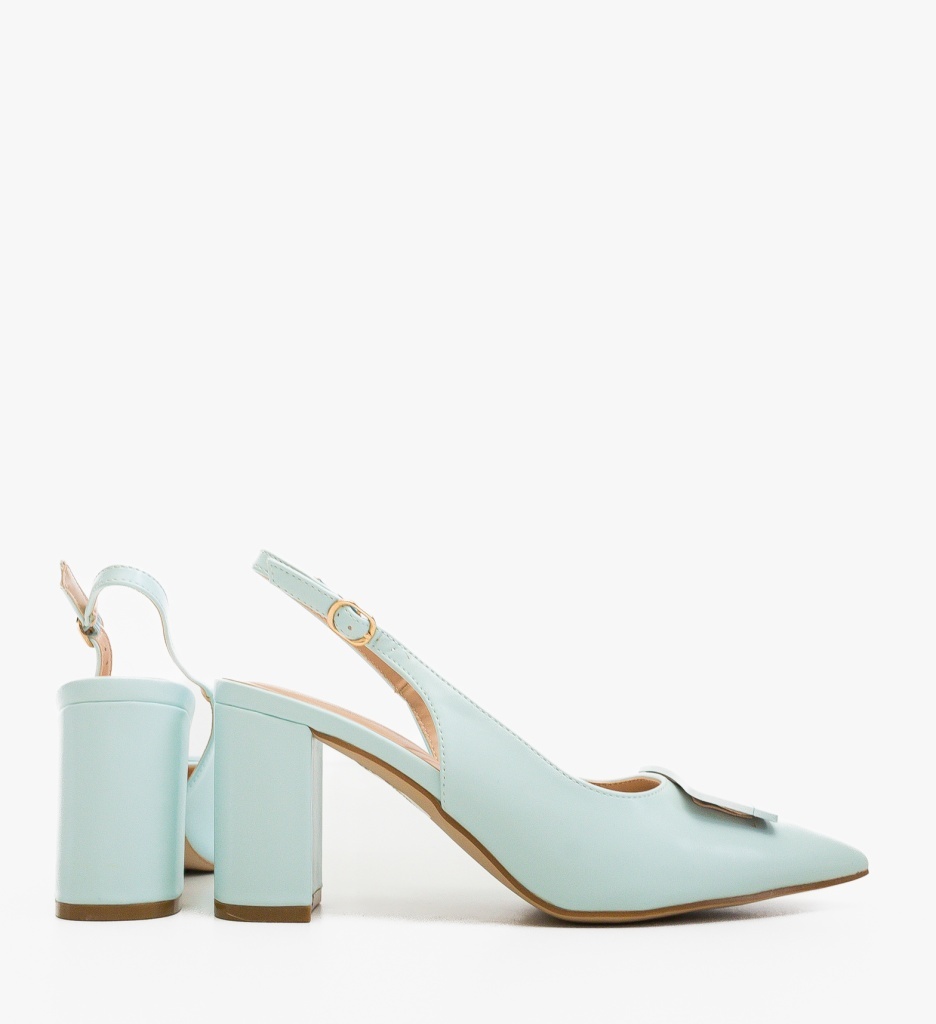 Pantofi cu Toc Olyva Albastri - Eleganță și Stil - imagine 3