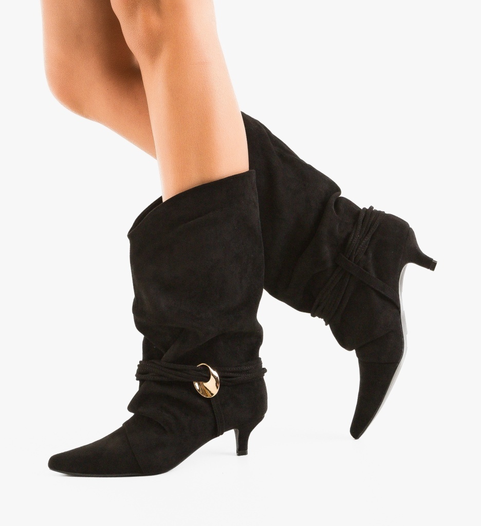 Botine Kamen Negre Depurtat - Eleganță și Confort - imagine 5