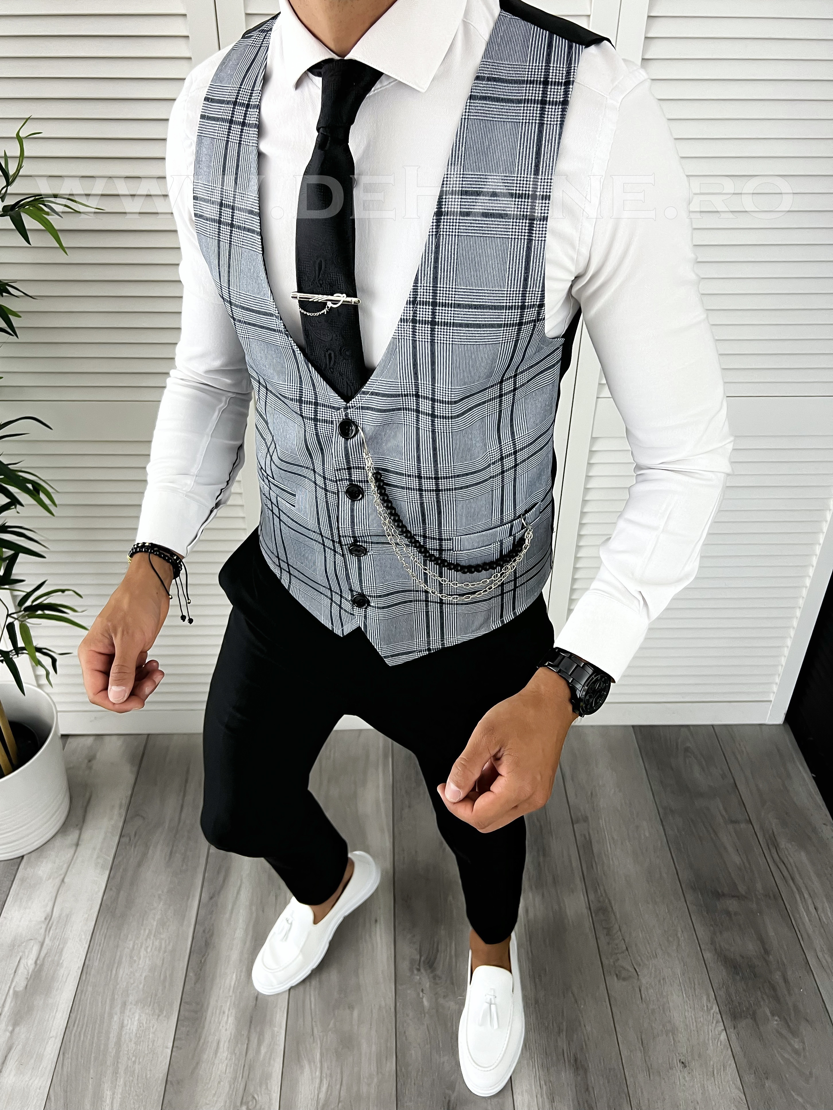 Vesta Barbati Eleganta Slim Fit in Carouri