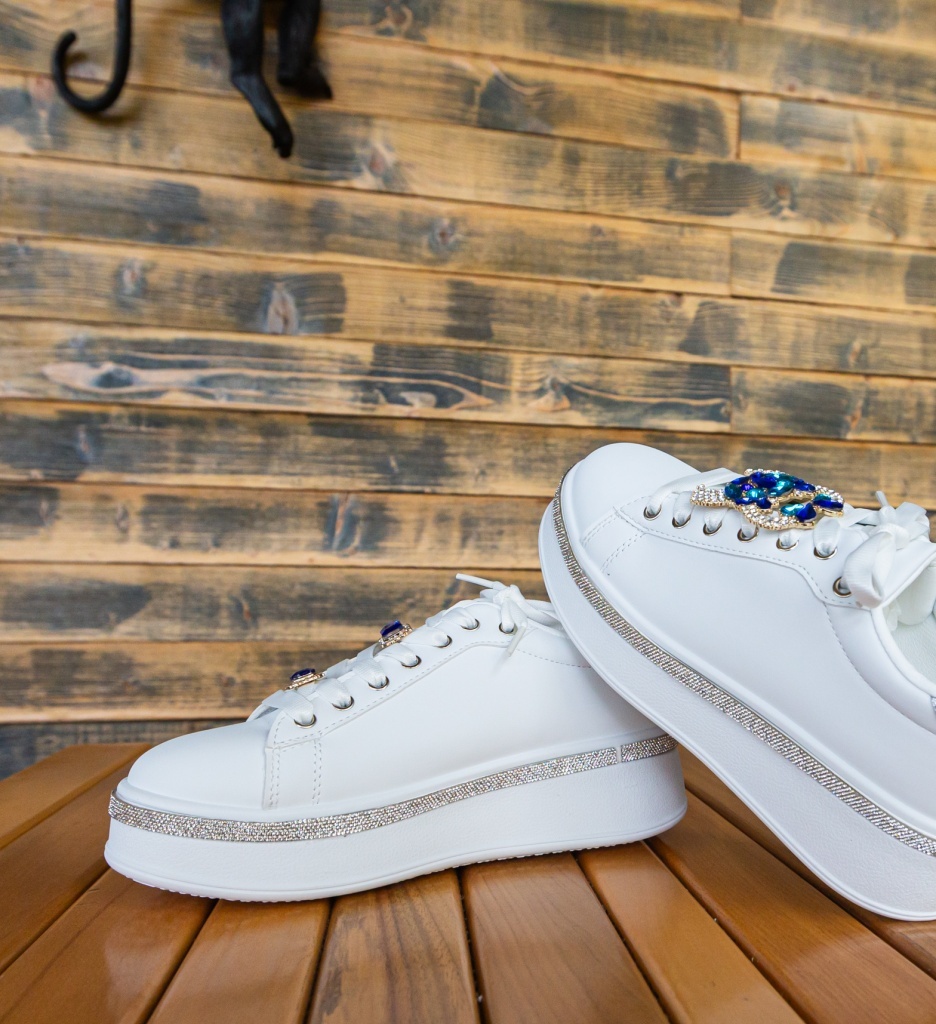 Sneakers Dama Weland Argintii - Stil și Confort - imagine 4