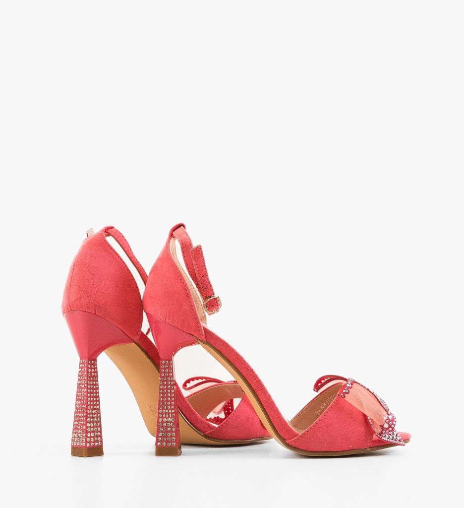 Sandale Toc Farme Fuchsia - Eleganță Max - imagine 3