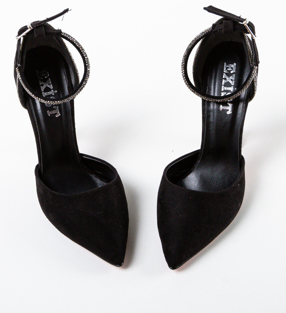 Pantofi Oskaj Negri Eleganți cu Toc - imagine 6