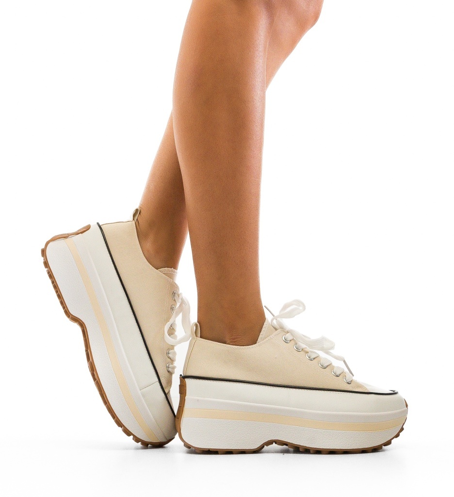 Sneakers Dama Marble Bej - Confort și Stil