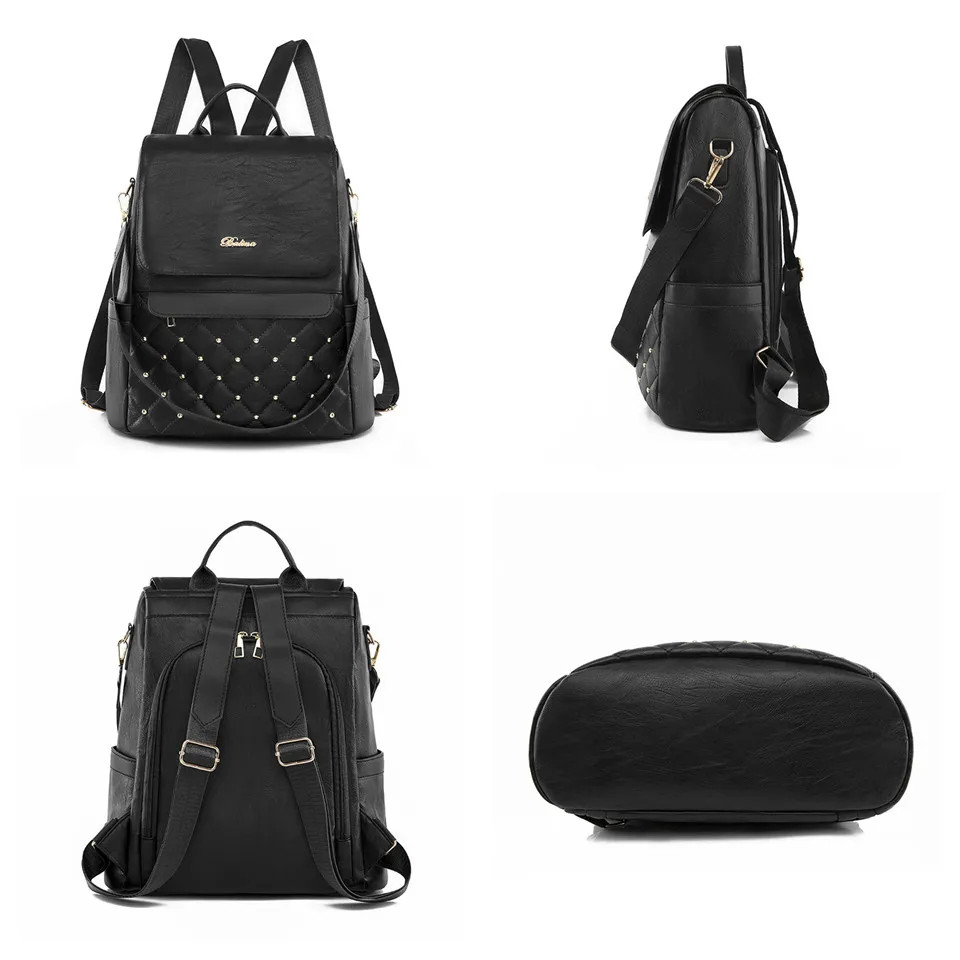 Rucsac Dama Antifurt Delis Elanor GT2636 Negru - imagine 3
