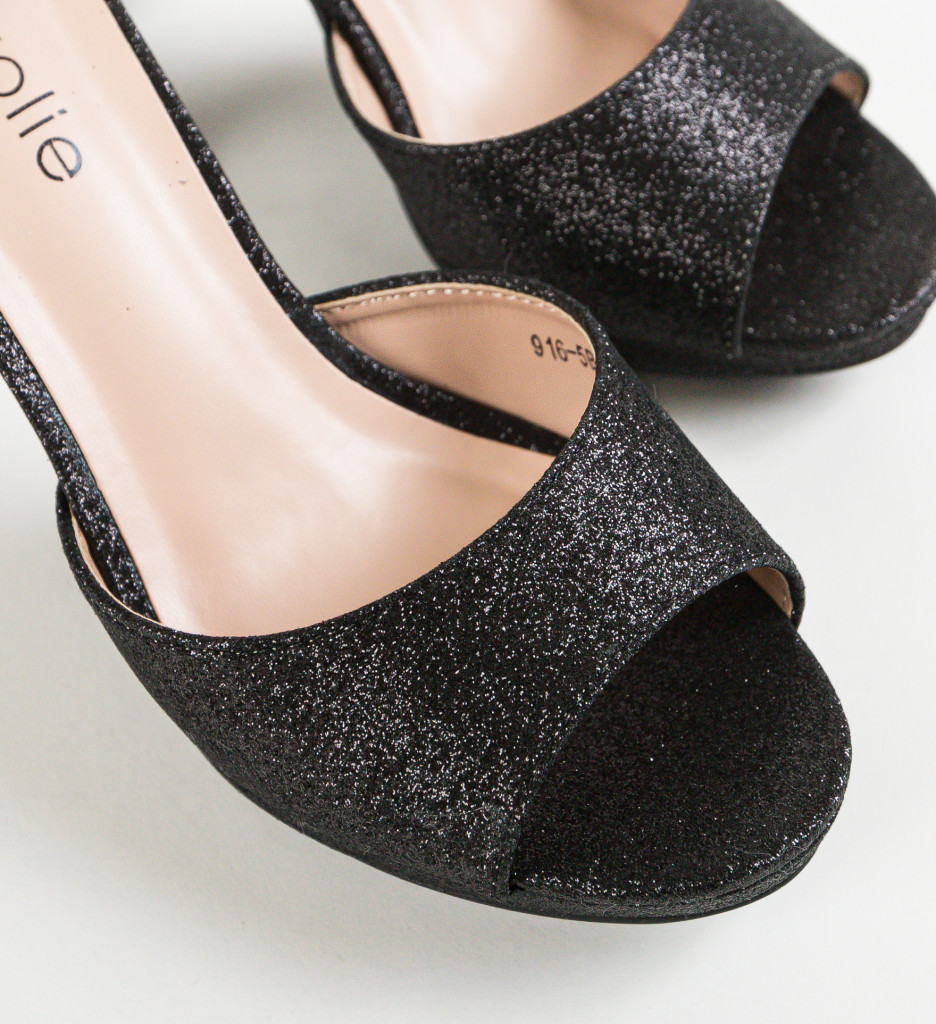 Sandale Heath Negre | Eleganță și Stil - imagine 7