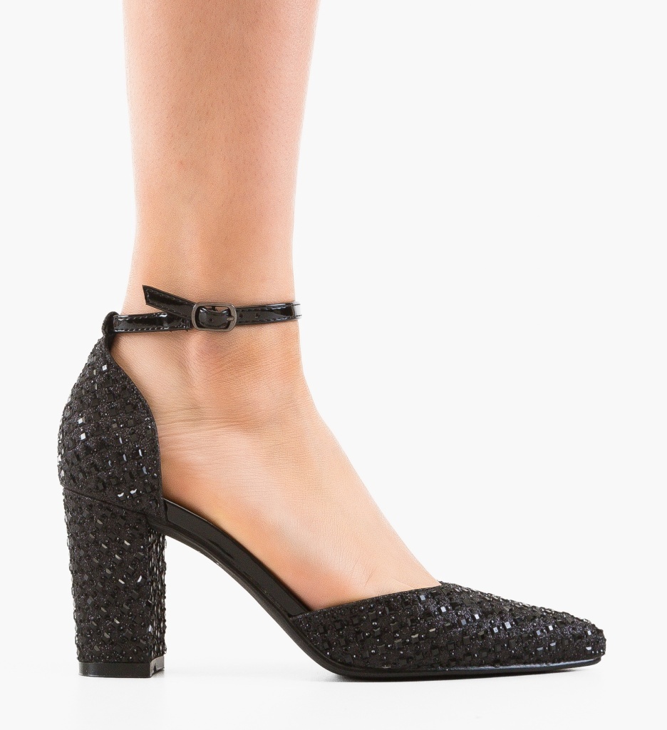 Pantofi cu toc Nabbe Negri Eleganți - imagine 6