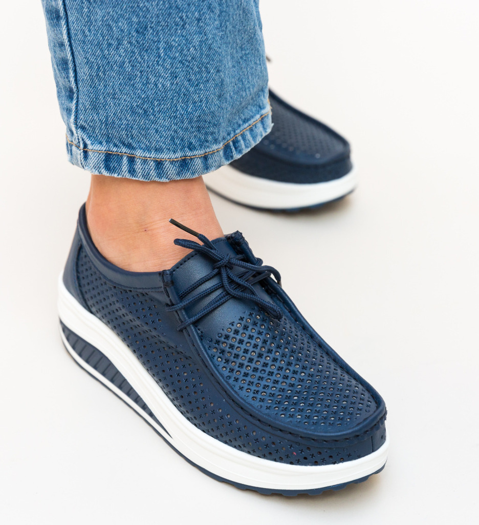 Pantofi Casual Baroco Bleumarin - Stil & Confort - imagine 4