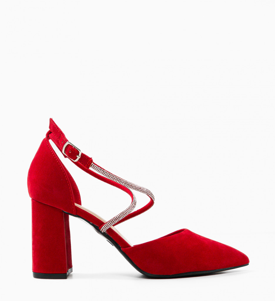 Pantofi Menelaos Rosii cu Toc Eleganți - imagine 4