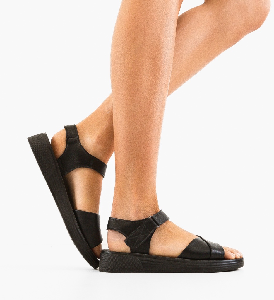 Sandale Dama Ostiria Negre | Eleganță și Confort