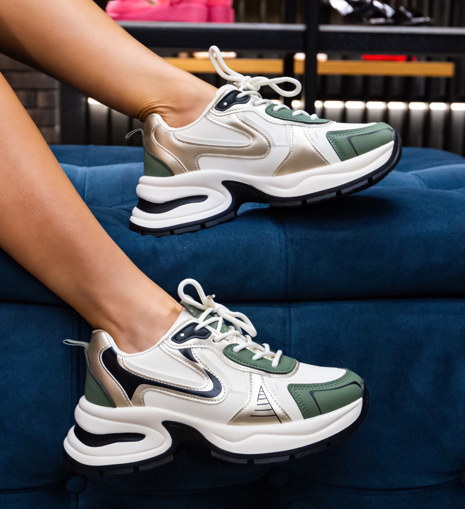 Sneakers Dama Kaya Verzi - Confort și Stil - imagine 3